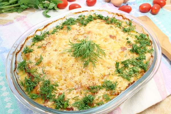 Рыбный пирог-запеканка